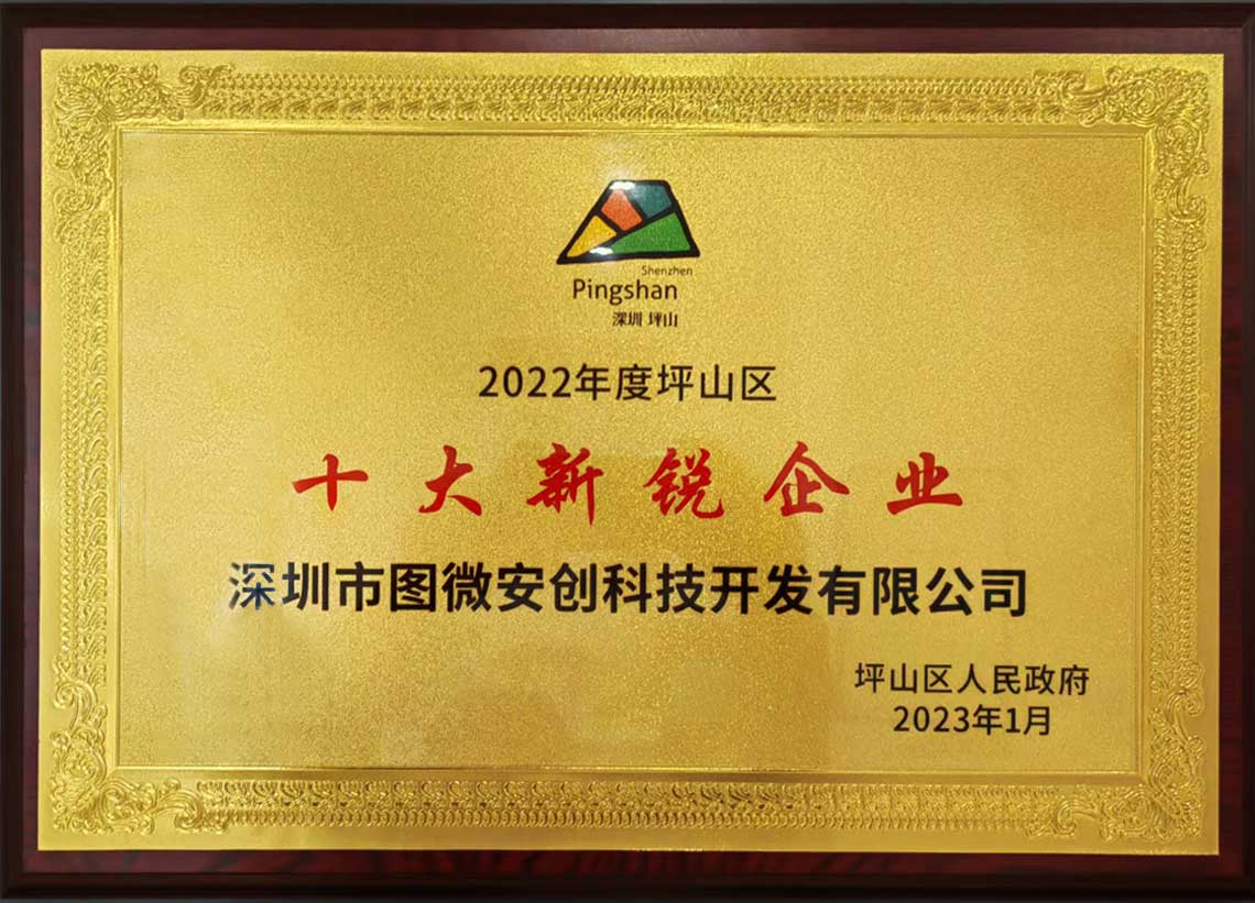 【喜讯】图微安创荣获坪山区政府“2022年度坪山区十大新锐企业”称号