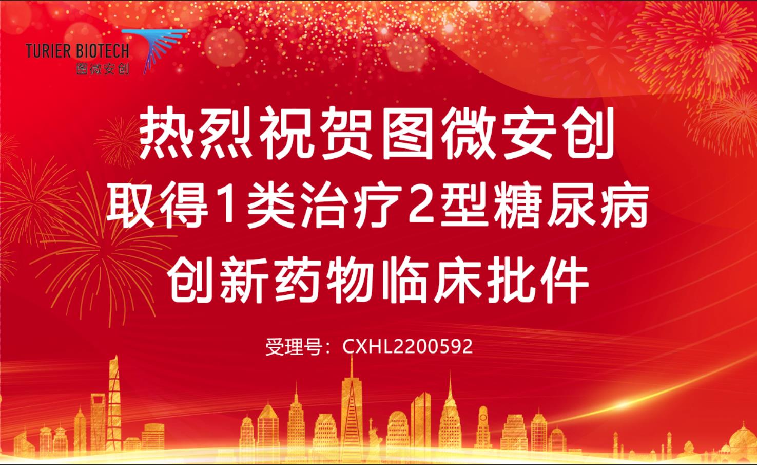 【喜讯】公司取得1类治疗2型糖尿病创新药物临床批件